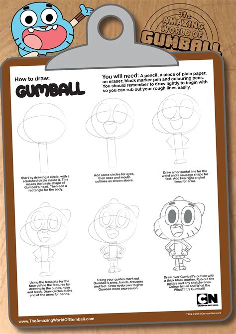 How To Draw Gumball From The Amazing World Of Gumball